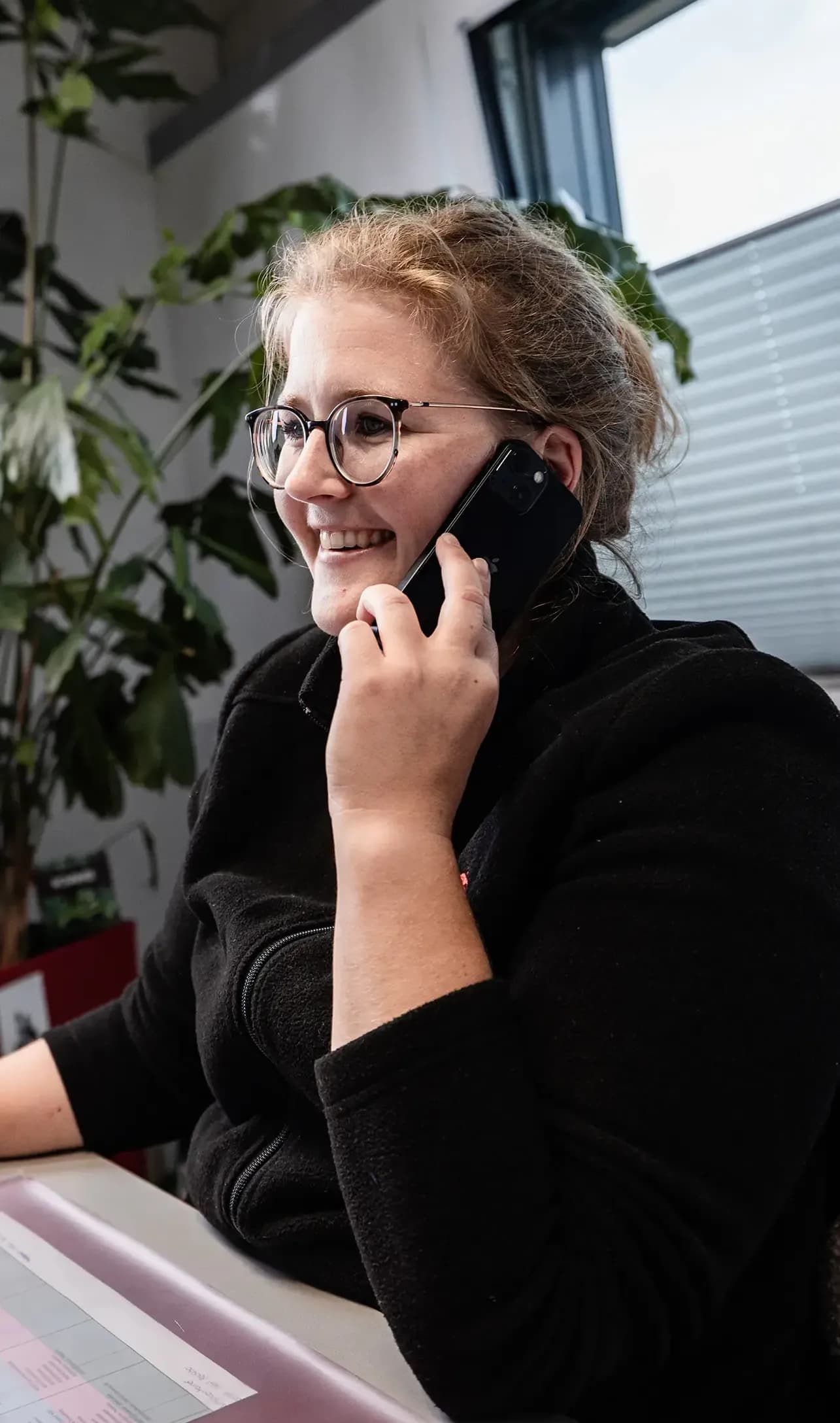 Rote Löwen Teamleitung im Büro - Arbeit am Bildschirm